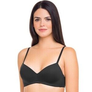Kindly Yours 40003 Black Sustainable Wireless T Shirt Bra Sz 38D